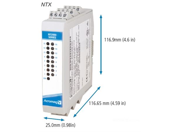 Acromag NTX2211-0011 I/O-Expansion Modul 8xAI (mA, differensiell), 2xDI/O