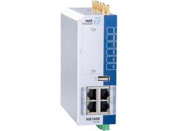 NetModule NB1601-LWWtSc-G 4xETH/RS232/USB, I/O,4G LTE/WiFi/BLE/GPS
