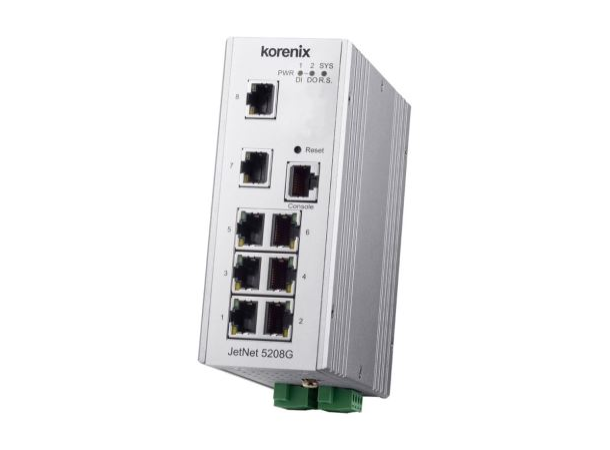Korenix JetNet 5208G Ind 8G RJ45 Managed Ethernet Switch